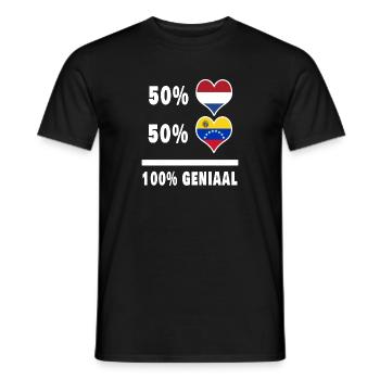 Venezuela et Pays-Bas Drapeau 100% Genius - T-shirt homme - noir - Devant - AI Model Male 178 light (178cm)