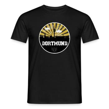 Dortmund Skyline Heimspiel - Männer T-Shirt - Schwarz - Vorne - AI Model Male 178 light (178cm)