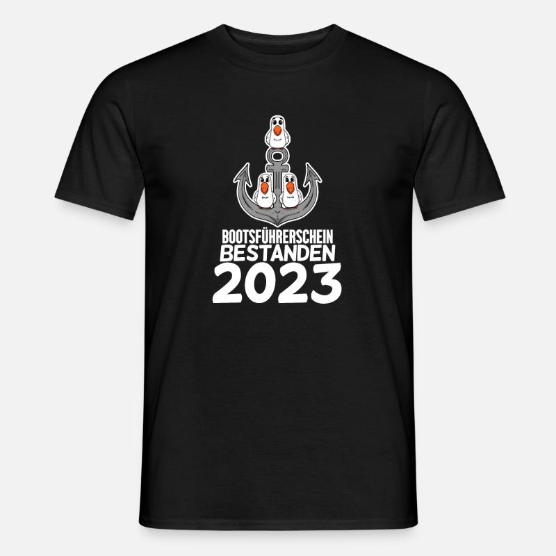 Bootsführerschein 2023 - Männer T-Shirt - Schwarz