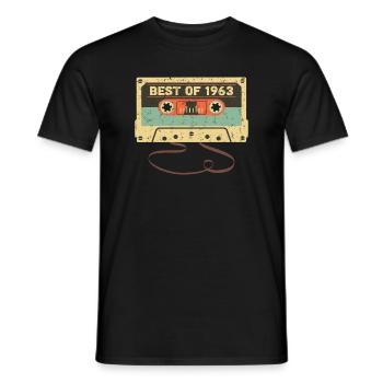 Best of 1963 60e anniversaire Génial 60 ans - T-shirt homme - noir - Devant - AI Model Male 178 light (178cm)