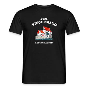 Lüdinghausen Burg Vischering, Münsterland - Männer T-Shirt - Schwarz - Vorne - AI Model Male 178 light (178cm)