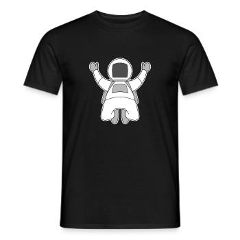 Astronaut motif - Men's T-Shirt - black - Front - AI Model Male 178 light (178cm)