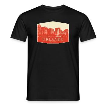 Orlando Skyline Vintage Florida - Männer T-Shirt - Schwarz - Vorne - AI Model Male 178 light (178cm)