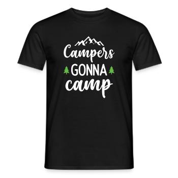 Camper auf dem Weg zum Camp - Männer T-Shirt - Schwarz - Vorne - AI Model Male 178 light (178cm)