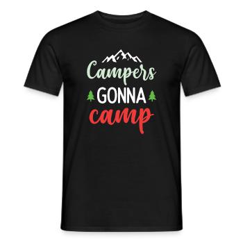 Camper auf dem Weg zum Camp - Männer T-Shirt - Schwarz - Vorne - AI Model Male 178 light (178cm)