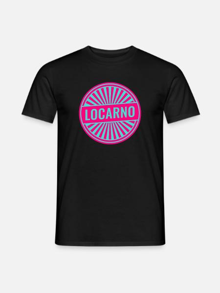 Locarno Neon Round Stamp - Men's T-Shirt - black