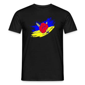 Ukrainian flag - Men's T-Shirt - black - Front - AI Model Male 178 light (178cm)