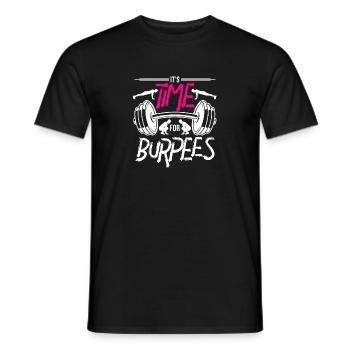 L'heure est-elle venue de créer des burpees ? - T-shirt homme - noir - Devant - AI Model Male 178 light (178cm)