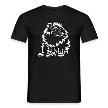 Dwarf Spitz "Black Edition" - Men's T-Shirt - black - Front - AI Model Male 178 light (178cm)