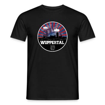 Wuppertal Skyline Heimspiel - Männer T-Shirt - Schwarz - Vorne - AI Model Male 178 light (178cm)