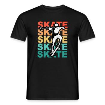Skateboard Cool Skater Boy Colorful - T-shirt homme - noir - Devant - AI Model Male 178 light (178cm)