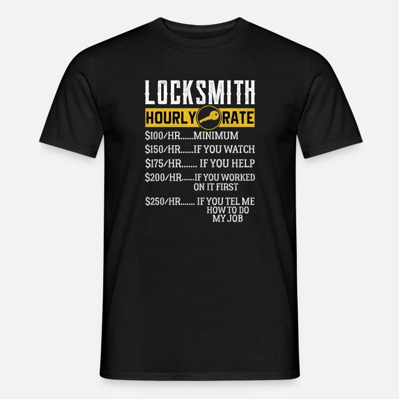 Locksmith Hourly rates Locksmith - Men’s T-shirt - black