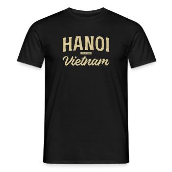 Hanoi Vietnam City of Peace Vintage - Männer T-Shirt - Schwarz - Vorne - AI Model Male 178 light (178cm)