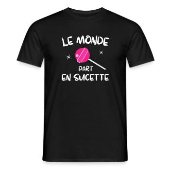 planète terre, sauver la planète - T-shirt homme - noir - Devant - AI Model Male 178 light (178cm)