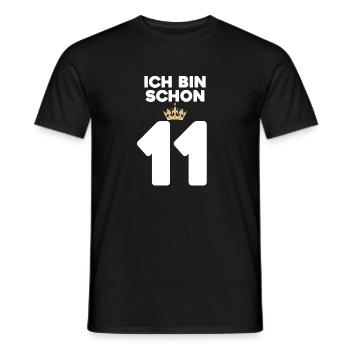 11. Geburtstag Geschenk - 11 Jahre mit Krone - Männer T-Shirt - Schwarz - Vorne - AI Model Male 178 light (178cm)