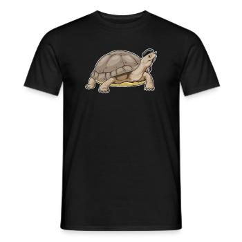 Peintre de tortue peinture au pinceau - T-shirt homme - noir - Devant - AI Model Male 178 light (178cm)