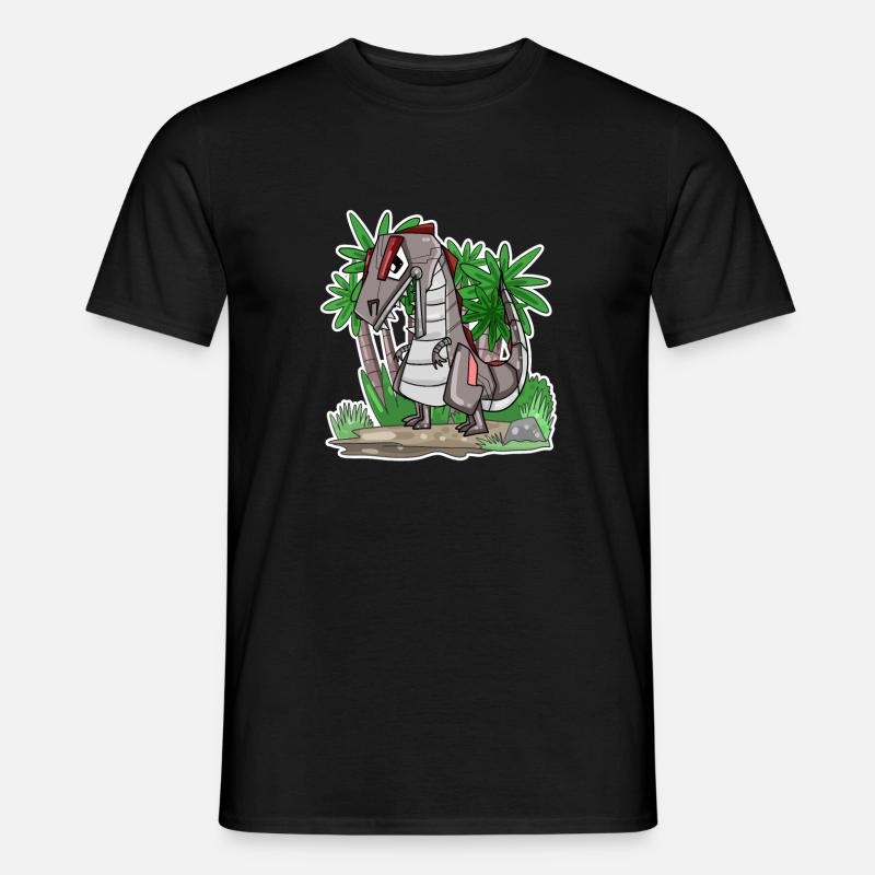 Roboter Dino Dinosaurier - Männer T-Shirt - Schwarz