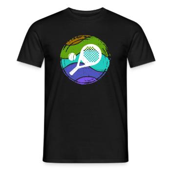 Padel tennis sport Balles de raquette - T-shirt homme - noir - Devant - AI Model Male 178 light (178cm)