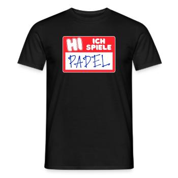 Spieler Statement Padel Sport Trainer Padelspiel - Männer T-Shirt - Schwarz - Vorne - AI Model Male 178 light (178cm)