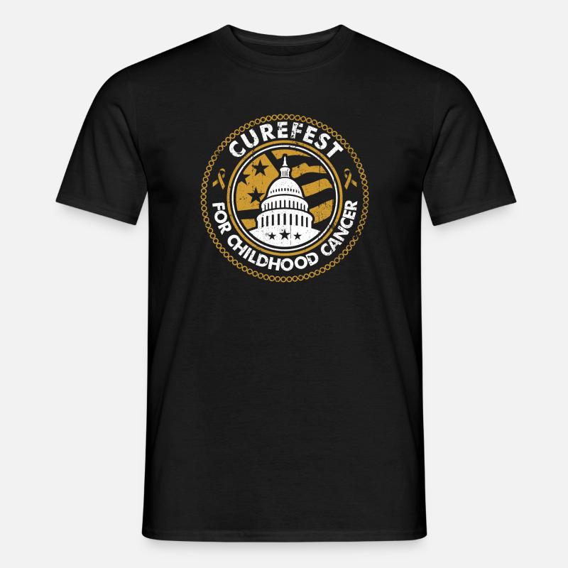Curefest Kinderkrebs-Emblem - Männer T-Shirt - Schwarz