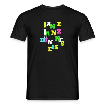 JANZ JANZ DÜNNES EIS OHJA witziges Design für dich - Männer T-Shirt - Schwarz - Vorne - AI Model Male 178 light (178cm)
