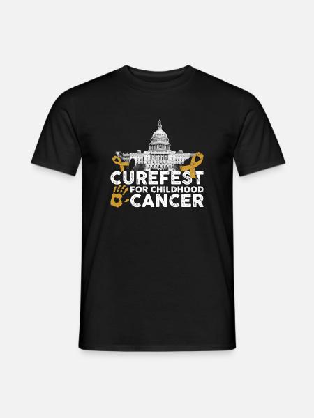 Curefest Kinderkrebs-Band - Männer T-Shirt - Schwarz