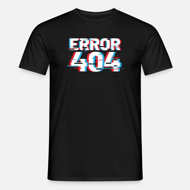 Fehler 404 Glitch - Männer T-Shirt - Schwarz