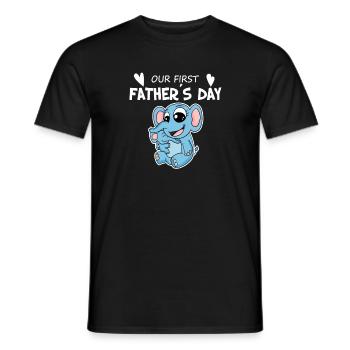 Father's Day - First Father's Day Gift - Men's T-Shirt - black - Front - AI Model Male 178 light (178cm)