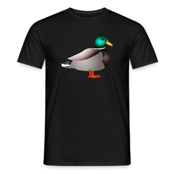 handgezeichnete männliche Ente Erpel oder Enterich - Männer T-Shirt - Schwarz - Vorne - AI Model Male 178 light (178cm)