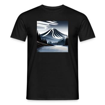 Vulkanlandschaft - Männer T-Shirt - Schwarz - Vorne - AI Model Male 178 light (178cm)