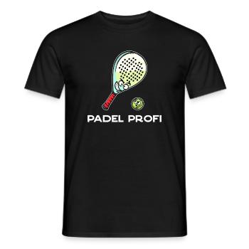 Sports Raquettes Balls Déclaration Padel Padel Jeu - T-shirt homme - noir - Devant - AI Model Male 178 light (178cm)