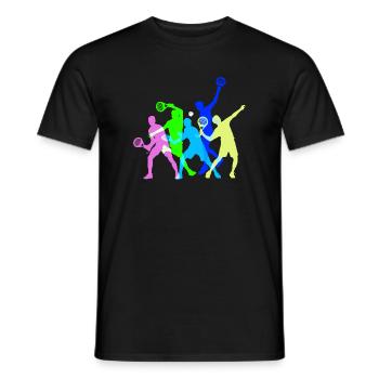 Tournoi d’entraînement des joueurs du club de padel Équipe de padel - T-shirt homme - noir - Devant - AI Model Male 178 light (178cm)