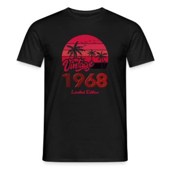 Vintage Year 1968 Limited Edition Red - Men's T-Shirt - black - Front - AI Model Male 178 light (178cm)