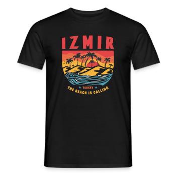 Izmir Türkei Palmen Design - Männer T-Shirt - Schwarz - Vorne - AI Model Male 178 light (178cm)