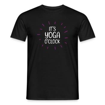 C’est Yoga O’clock - T-shirt homme - noir - Devant - AI Model Male 178 light (178cm)