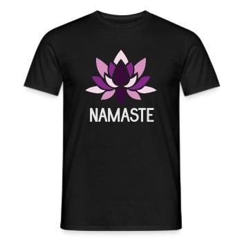 Namaste - Yoga Gift Idea - Men's T-Shirt - black - Front - AI Model Male 178 light (178cm)