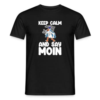 Mer du Nord Lune Bas allemand - T-shirt homme - noir - Devant - AI Model Male 178 light (178cm)