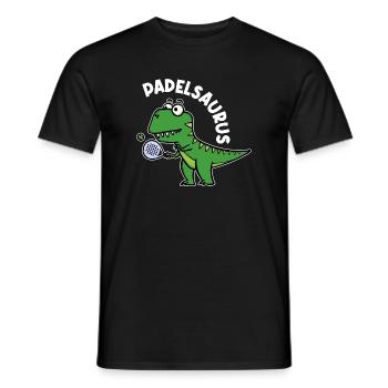 Padel Padelspiel Sport Spieler Dinosaurier Spruch - Männer T-Shirt - Schwarz - Vorne - AI Model Male 178 light (178cm)