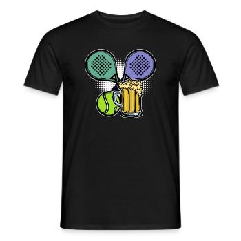 Padelspiel Spieler Sportart Bälle Rückschlag Padel - Männer T-Shirt - Schwarz - Vorne - AI Model Male 178 light (178cm)