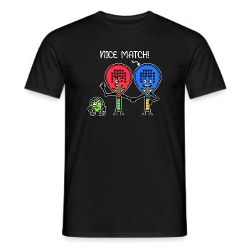 Padelteam Padel Spieler Ball Statement Racket - Männer T-Shirt - Schwarz - Vorne - AI Model Male 178 light (178cm)