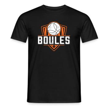 Boule boule boules pour bouler pétanque - T-shirt homme - noir - Devant - AI Model Male 178 light (178cm)