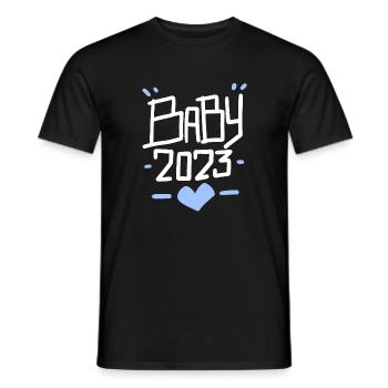 Baby 2023 - Baby Boy - Son - Pregnant - Men's T-Shirt - black - Front - AI Model Male 178 light (178cm)