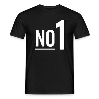 No 1 - Nummer eins - Männer T-Shirt - Schwarz - Vorne - AI Model Male 178 light (178cm)