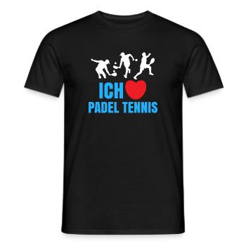 Herz Statement Spieler Ich Liebe Padel Padelteam - Männer T-Shirt - Schwarz - Vorne - AI Model Male 178 light (178cm)