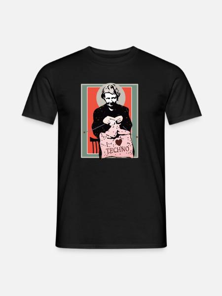 Techno Sewing Art Illustration - Men's T-Shirt - black