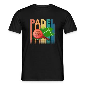 Padel Tennis Rétro Vintage - T-shirt homme - noir - Devant - AI Model Male 178 light (178cm)
