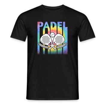 Padel Tennis Colorful - Men's T-Shirt - black - Front - AI Model Male 178 light (178cm)