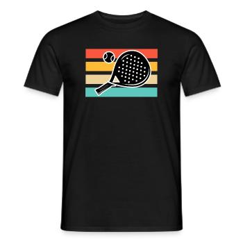 Padel Tennis Rétro Vintage - T-shirt homme - noir - Devant - AI Model Male 178 light (178cm)