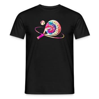 Padel Tennis Colorful - Men's T-Shirt - black - Front - AI Model Male 178 light (178cm)