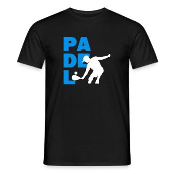 Padel Training Sportart Ball Schläger Spieler - Männer T-Shirt - Schwarz - Vorne - AI Model Male 178 light (178cm)